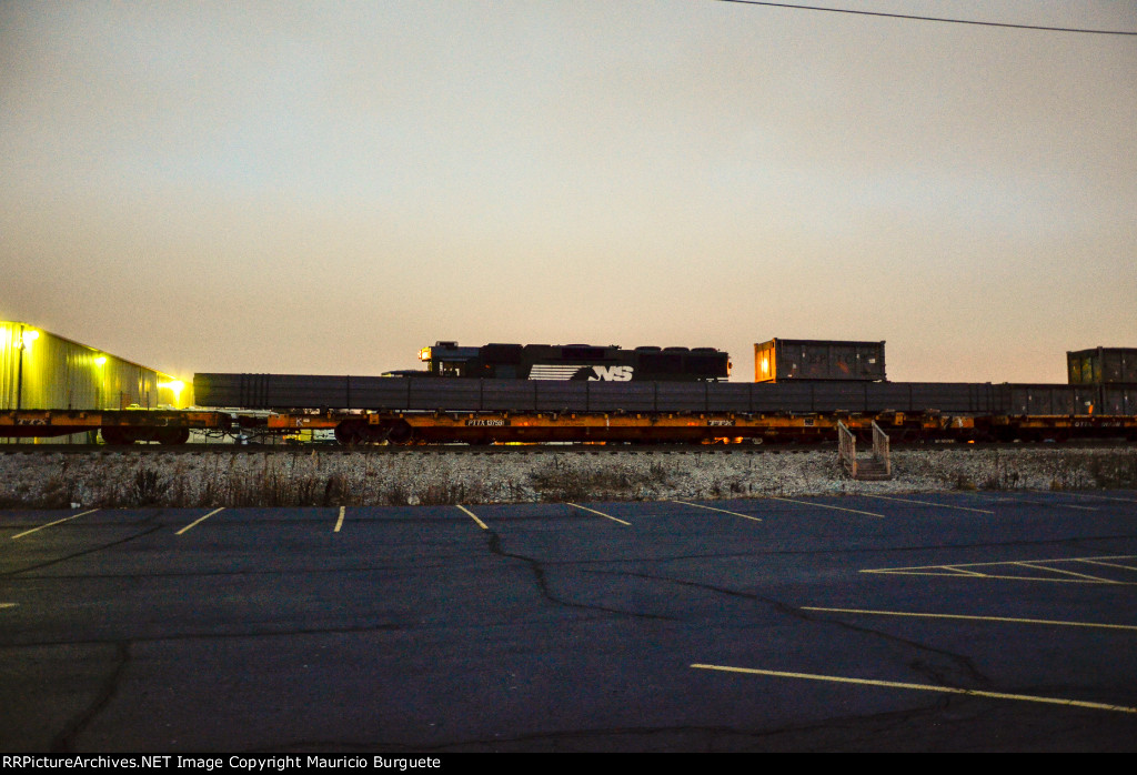 PTTX Flat Car with steel beams